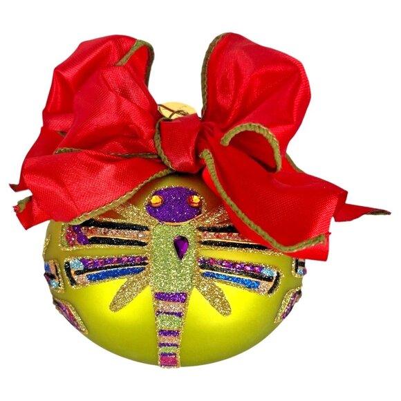 2010 St Jude Swarovski Elements Christmas Ornament Glass Dragonfly Heidi Daus - Picture 5 of 11